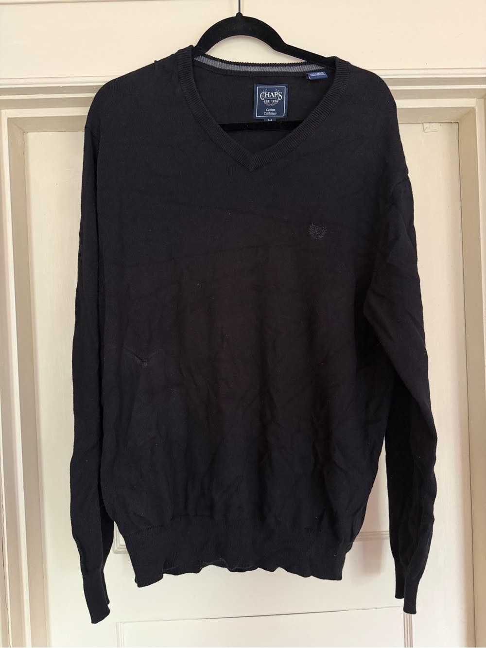 Chaps Men's Black V-Neck Sweater
